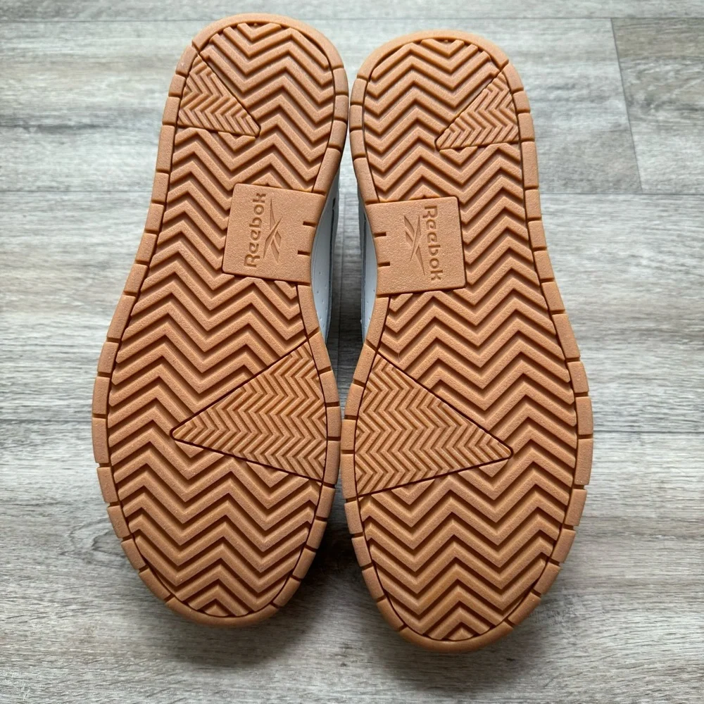 🆕 REEBOK Tech G Geo White Gold Gum Leather Sneakers - Picture 8 of 9